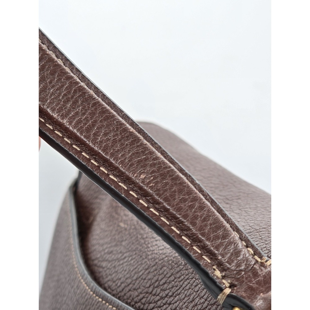 Coach Legacy Small Pebbled Leather Shoulder Crossbody Bag Brown Brass/Maple - Picture 4 of 16
